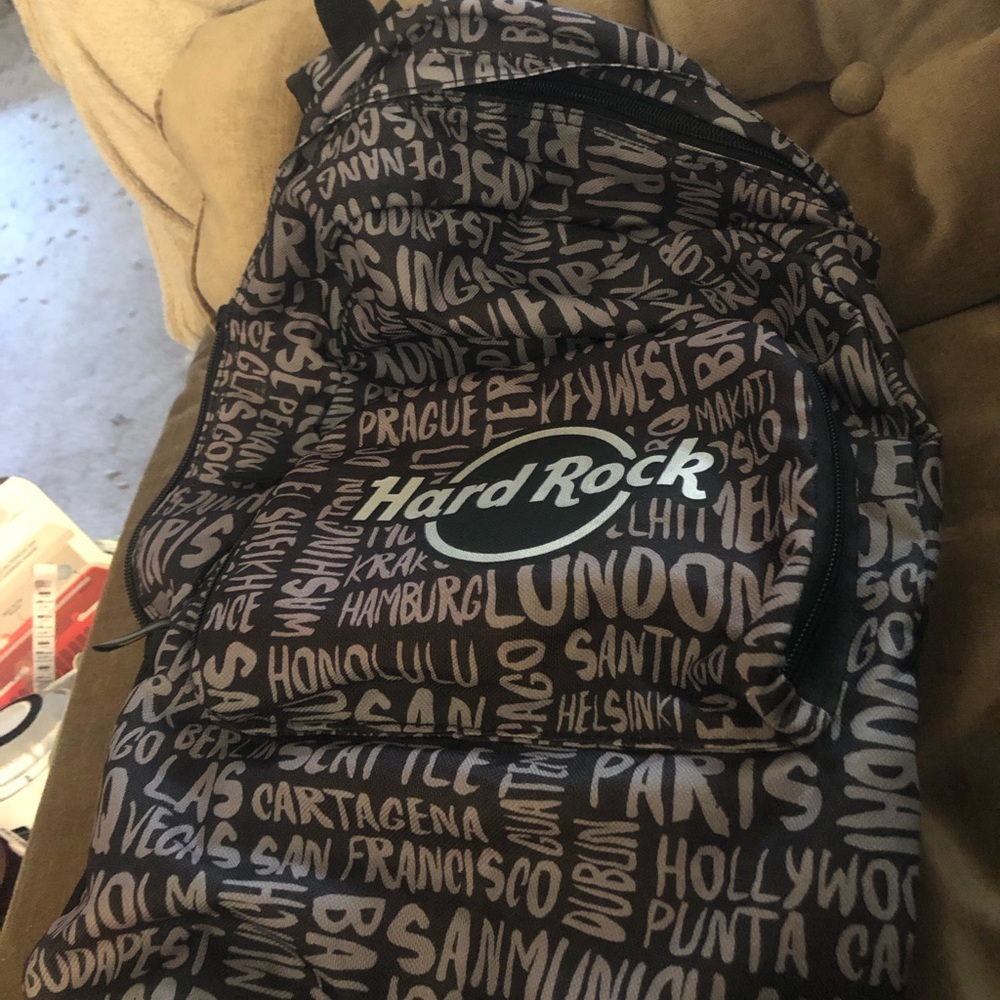 Hard Rock Cafe City-Name Print Foldable Backpack- $15 or $13 w/offer